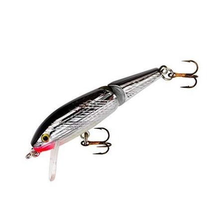 Rebel Jointed Minnow Lure, 1 78, 332 Oz, SilverBlack Floating J4901